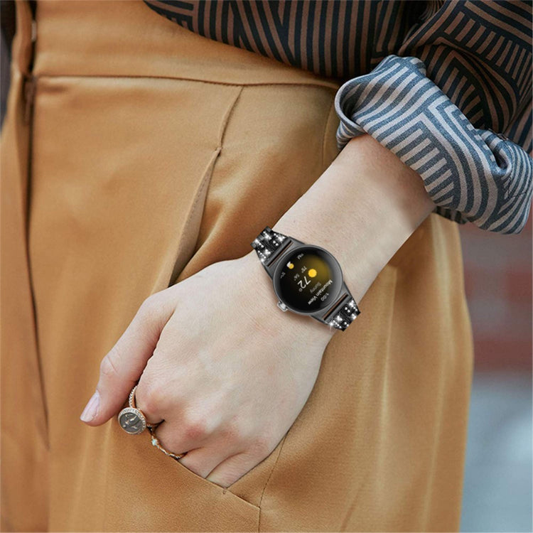 Super slidstærk Google Pixel Watch Metal og Rhinsten Rem - Sort#serie_1