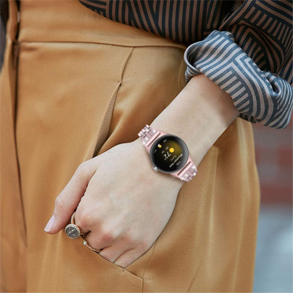 Super slidstærk Google Pixel Watch Metal og Rhinsten Rem - Pink#serie_2