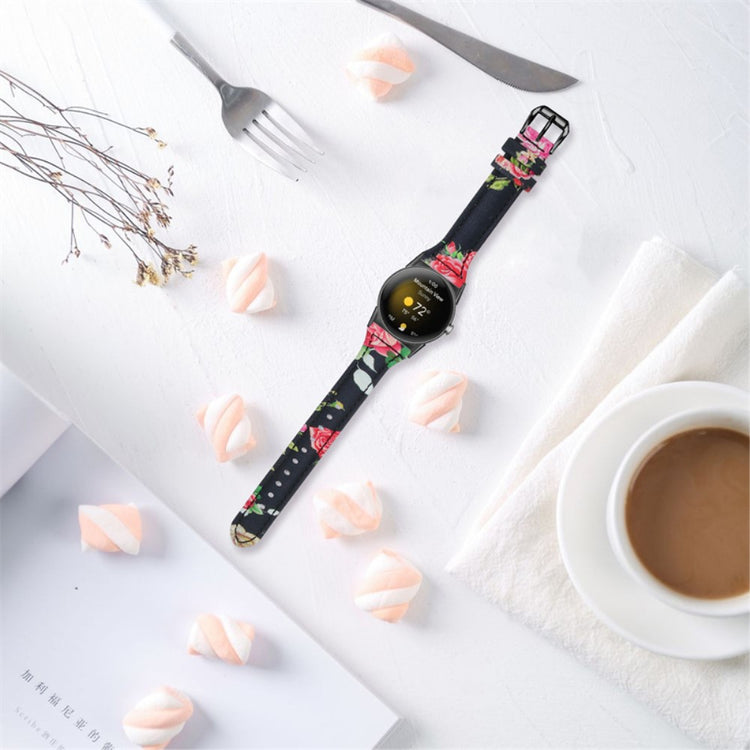 Rigtigt smuk Google Pixel Watch Ægte læder Rem - Rød#serie_1