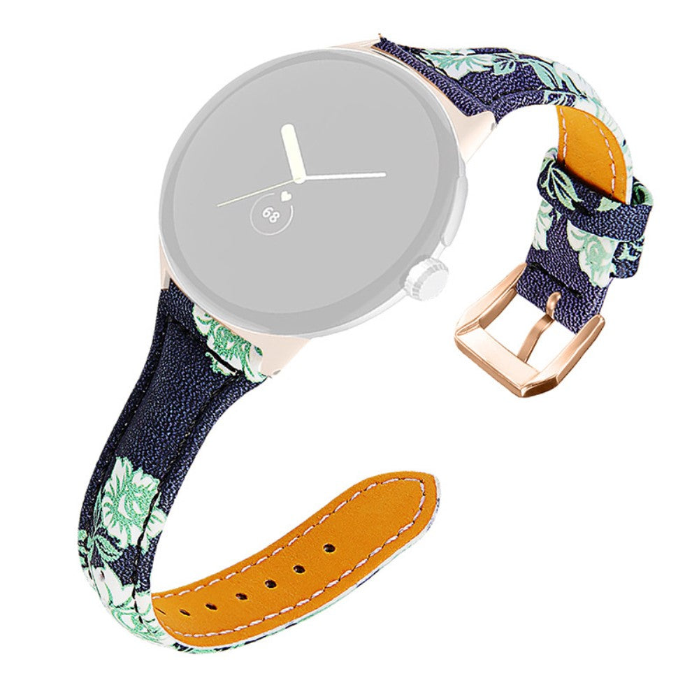 Meget fint Google Pixel Watch Ægte læder Rem - Grøn#serie_2