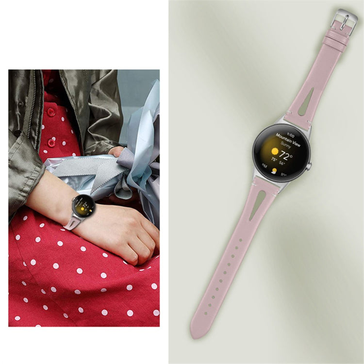 Fantastisk Google Pixel Watch Ægte læder Rem - Pink#serie_1