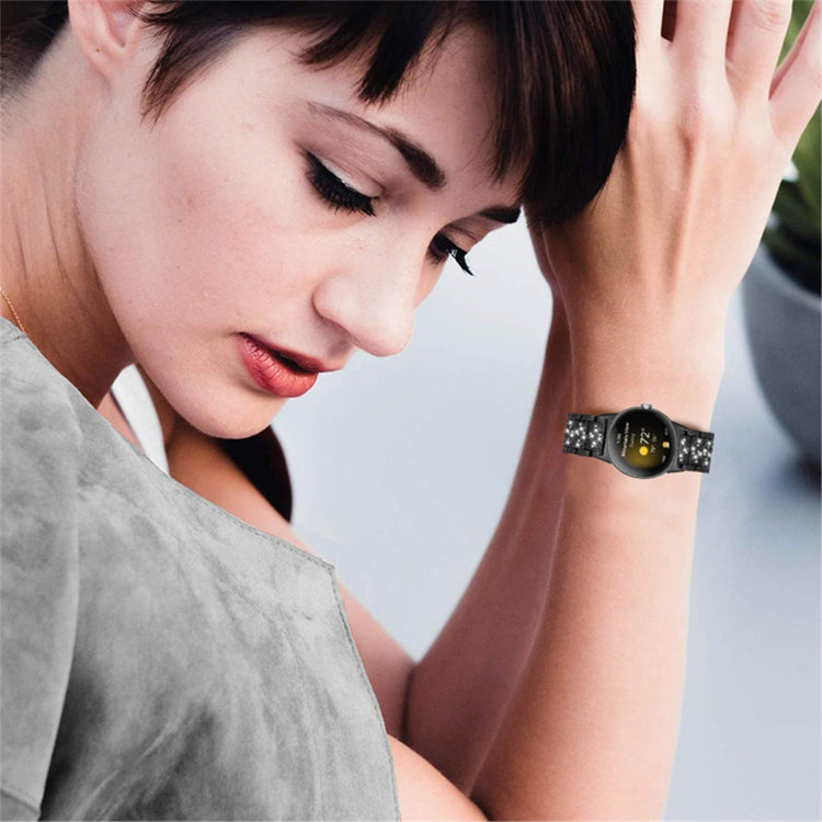 Sejt Google Pixel Watch Metal og Rhinsten Rem - Sort#serie_1