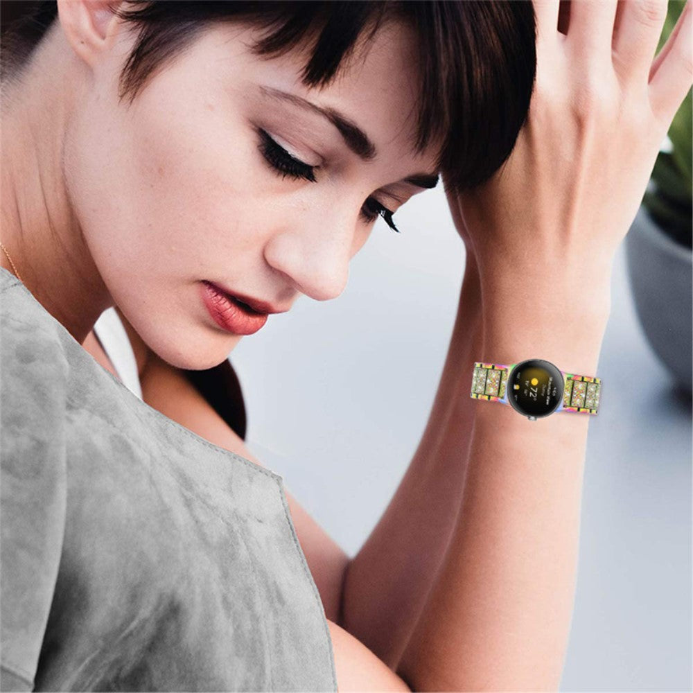 Sejt Google Pixel Watch Metal og Rhinsten Rem - Flerfarvet#serie_4