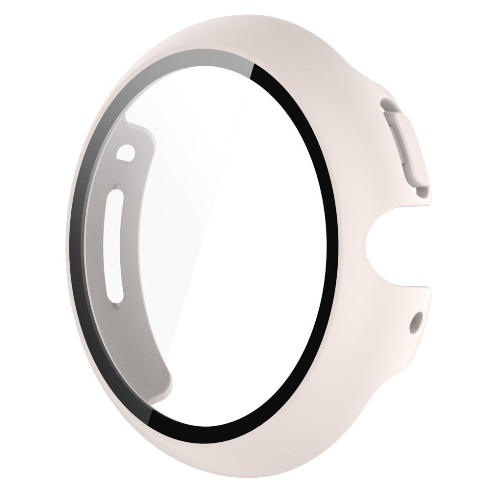 Super Flot Google Pixel Watch Cover med Skærmbeskytter i Plastik og Hærdet Glas - Hvid#serie_1