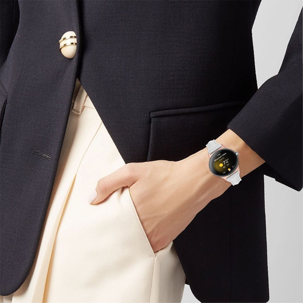 Meget fint Google Pixel Watch Ægte læder Rem - Hvid#serie_1