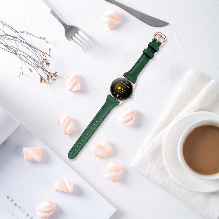 Meget fint Google Pixel Watch Ægte læder Rem - Grøn#serie_12