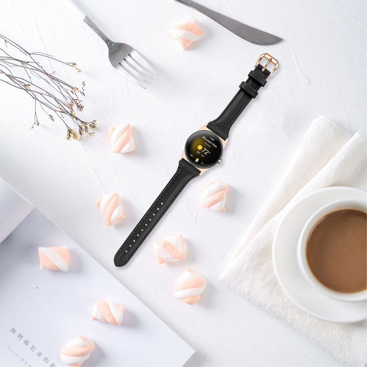 Meget fint Google Pixel Watch Ægte læder Rem - Sort#serie_3