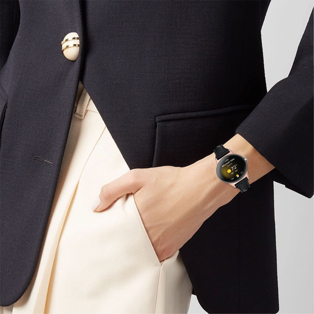 Meget fint Google Pixel Watch Ægte læder Rem - Sort#serie_3