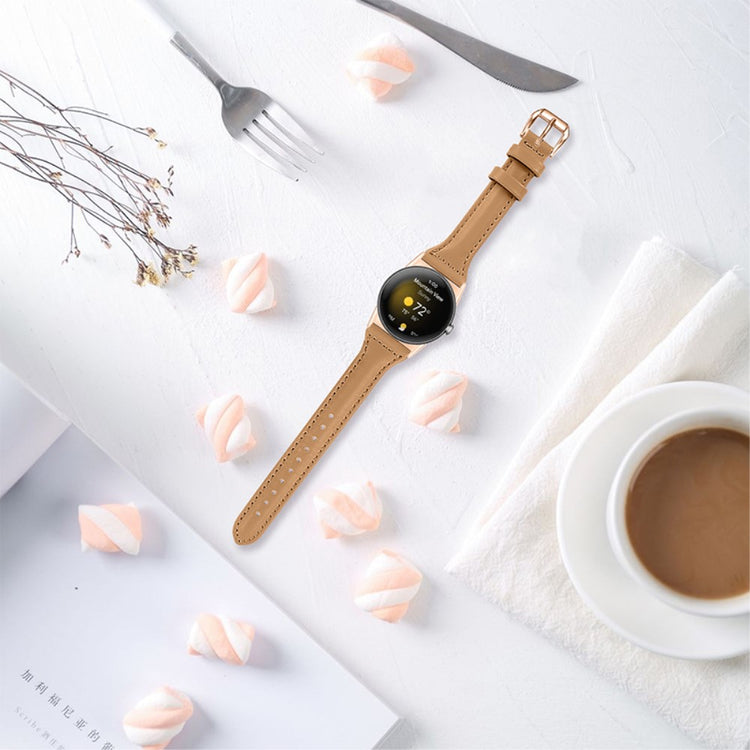 Meget fint Google Pixel Watch Ægte læder Rem - Brun#serie_5