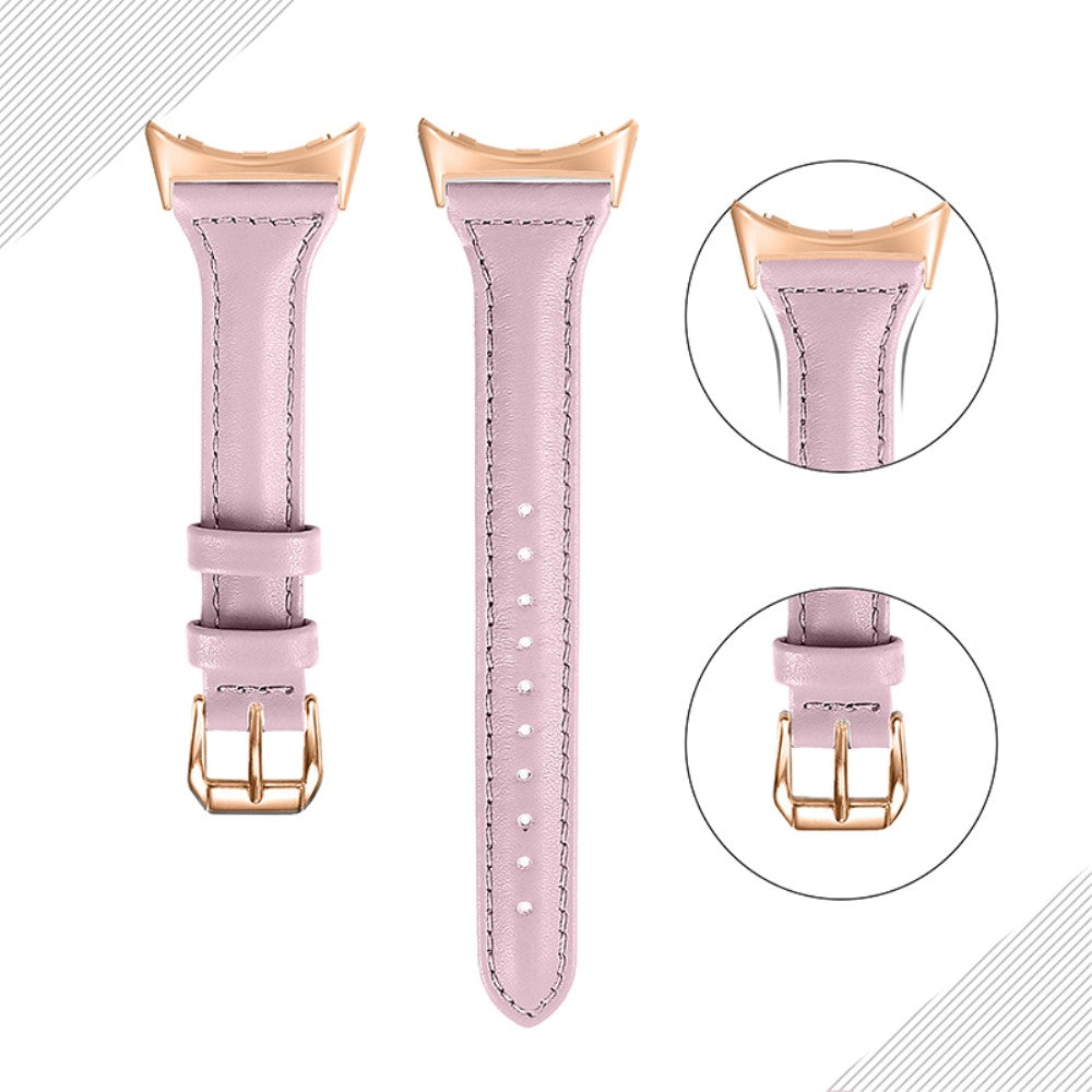 Meget fint Google Pixel Watch Ægte læder Rem - Pink#serie_8