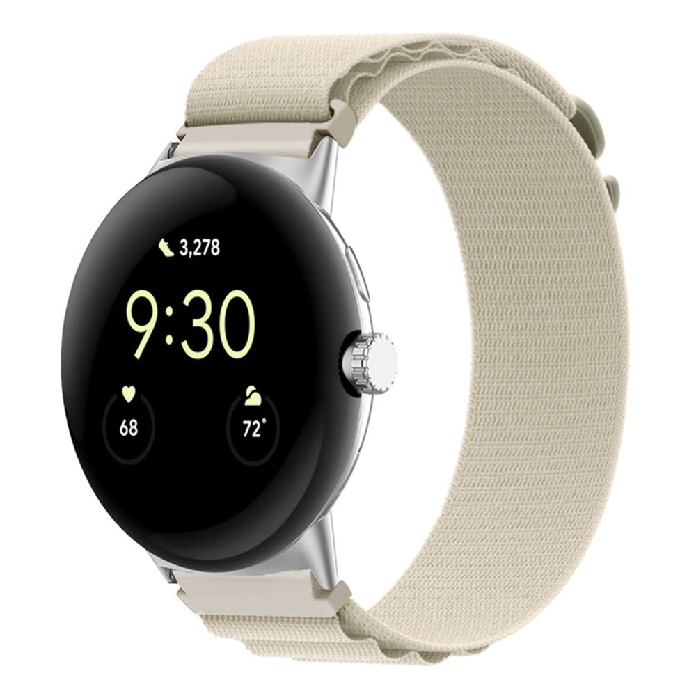 Vildt kønt Google Pixel Watch Nylon Rem - Brun#serie_1