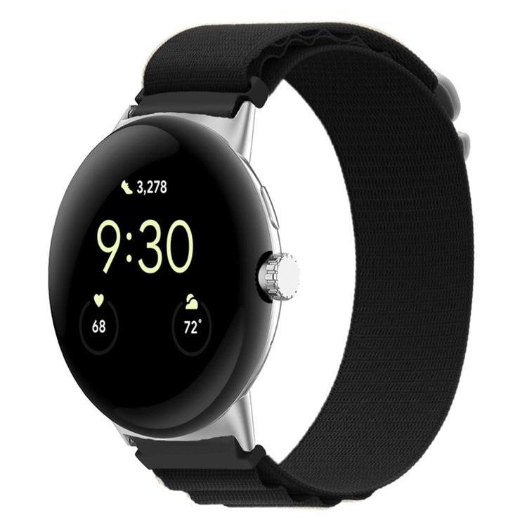 Vildt kønt Google Pixel Watch Nylon Rem - Sort#serie_2