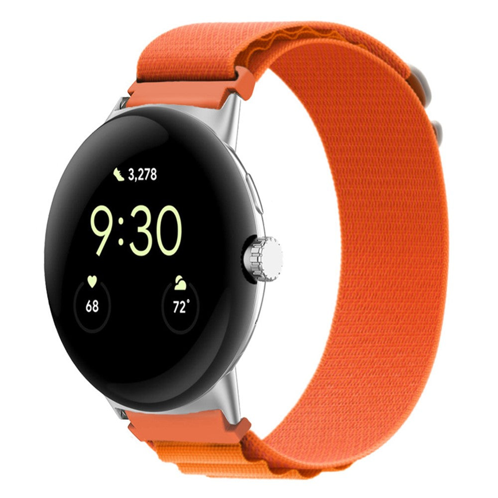 Vildt kønt Google Pixel Watch Nylon Rem - Orange#serie_3