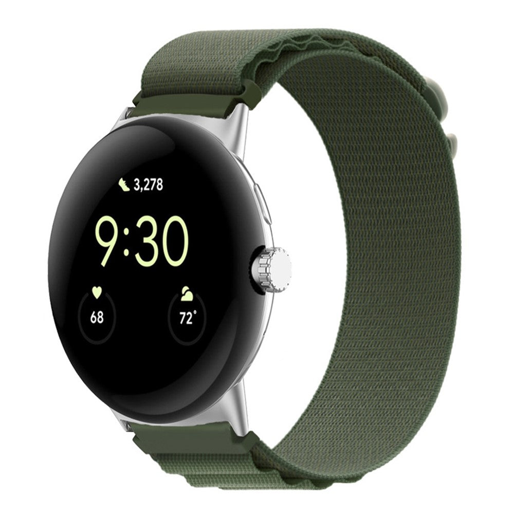 Vildt kønt Google Pixel Watch Nylon Rem - Grøn#serie_4