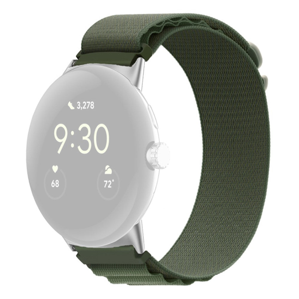Helt vildt flot Google Pixel Watch Nylon Rem - Grøn#serie_4