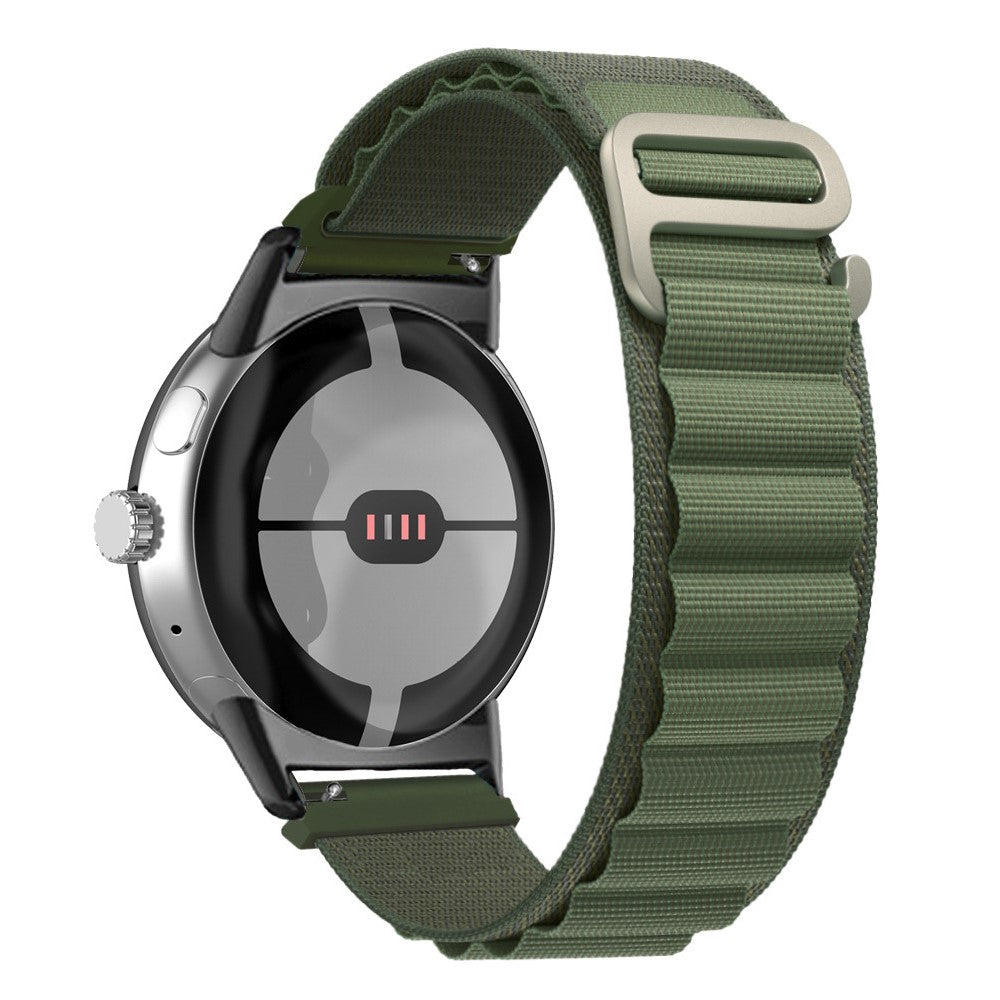 Helt vildt komfortabel Google Pixel Watch Nylon Rem - Grøn#serie_4