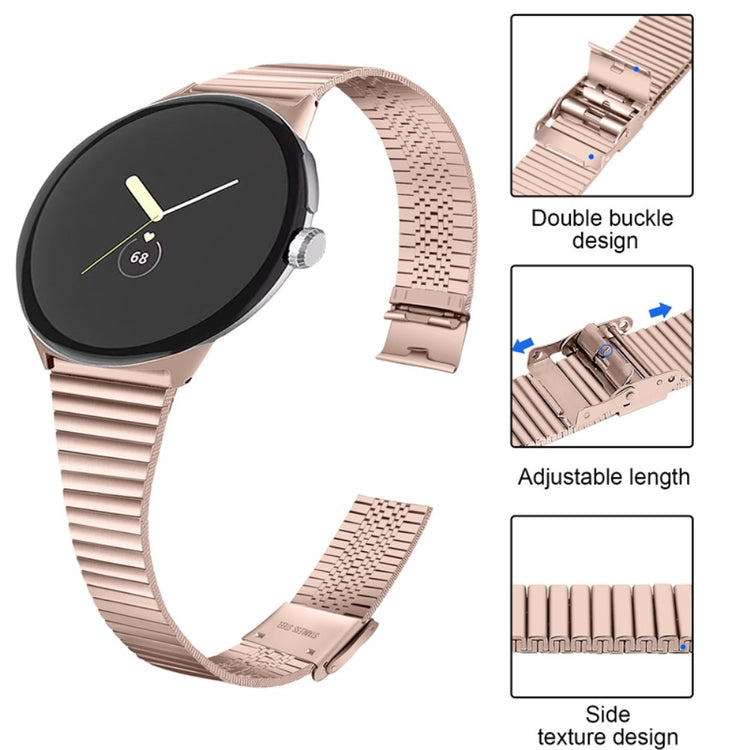 Super smuk Google Pixel Watch Metal Rem - Pink#serie_1