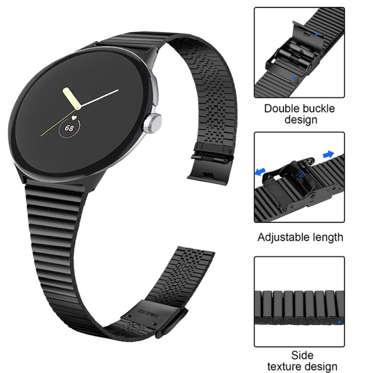 Super smuk Google Pixel Watch Metal Rem - Sort#serie_2