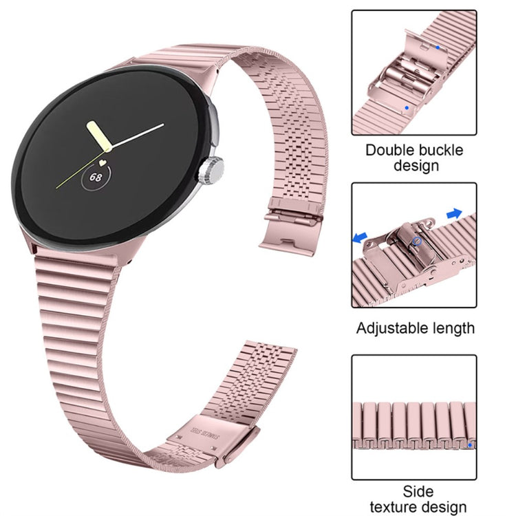 Super smuk Google Pixel Watch Metal Rem - Pink#serie_3