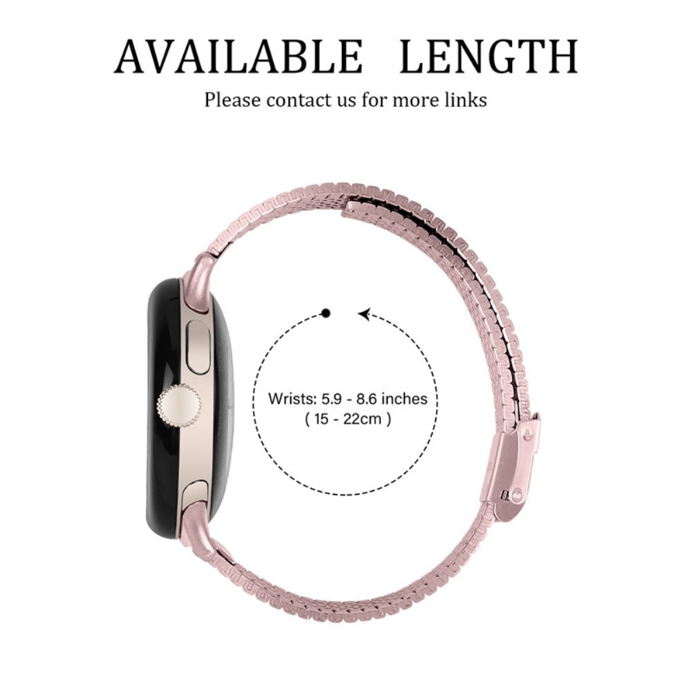 Super smuk Google Pixel Watch Metal Rem - Pink#serie_3