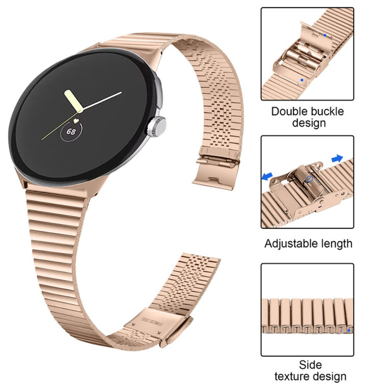 Super smuk Google Pixel Watch Metal Rem - Pink#serie_4