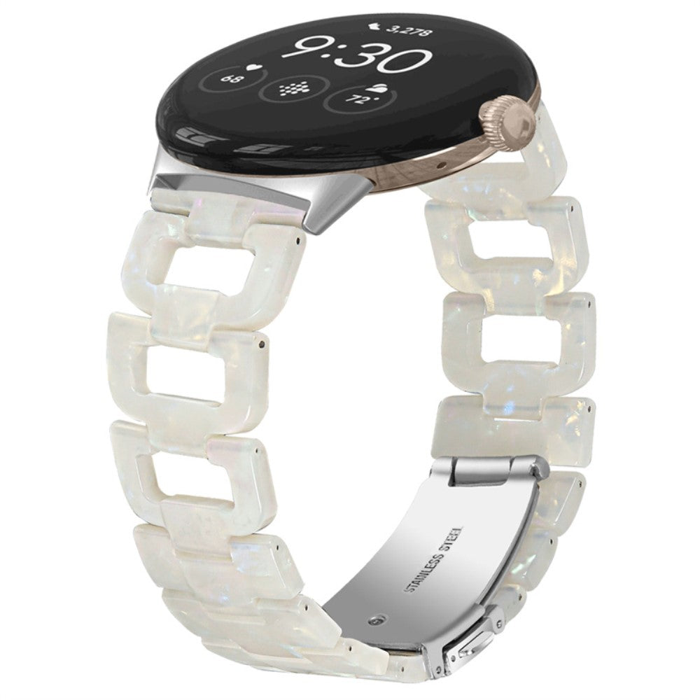 Super fint Google Pixel Watch Plastik Rem - Hvid#serie_12