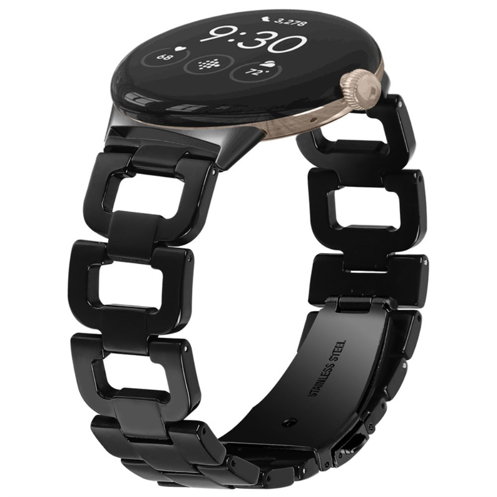 Super fint Google Pixel Watch Plastik Rem - Sort#serie_6