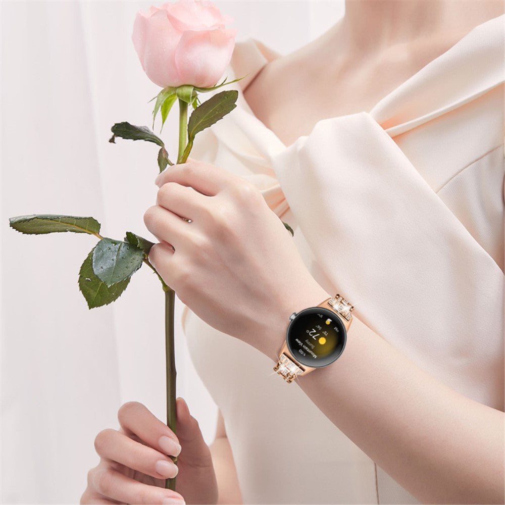 Vildt rart Google Pixel Watch Metal og Rhinsten Rem - Pink#serie_2