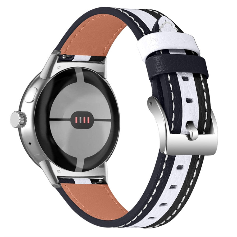 Helt vildt flot Google Pixel Watch Ægte læder Rem - Sort#serie_1