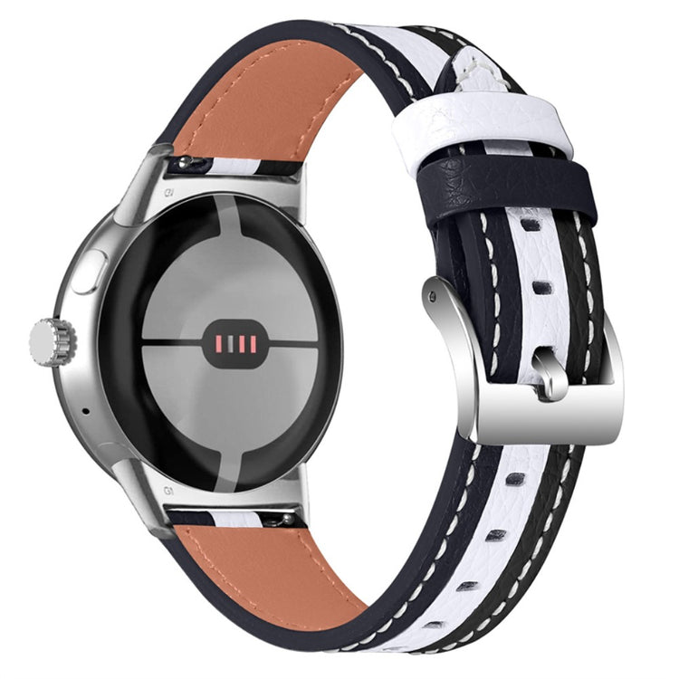 Helt vildt flot Google Pixel Watch Ægte læder Rem - Sort#serie_1