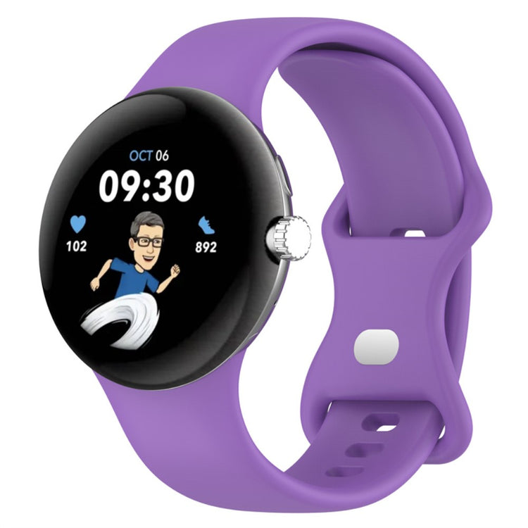 Vildt slidstærk Google Pixel Watch Silikone Rem - Lilla#serie_12