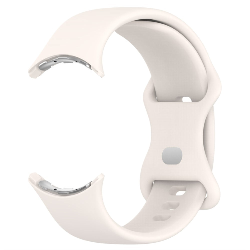 Vildt slidstærk Google Pixel Watch Silikone Rem - Hvid#serie_3