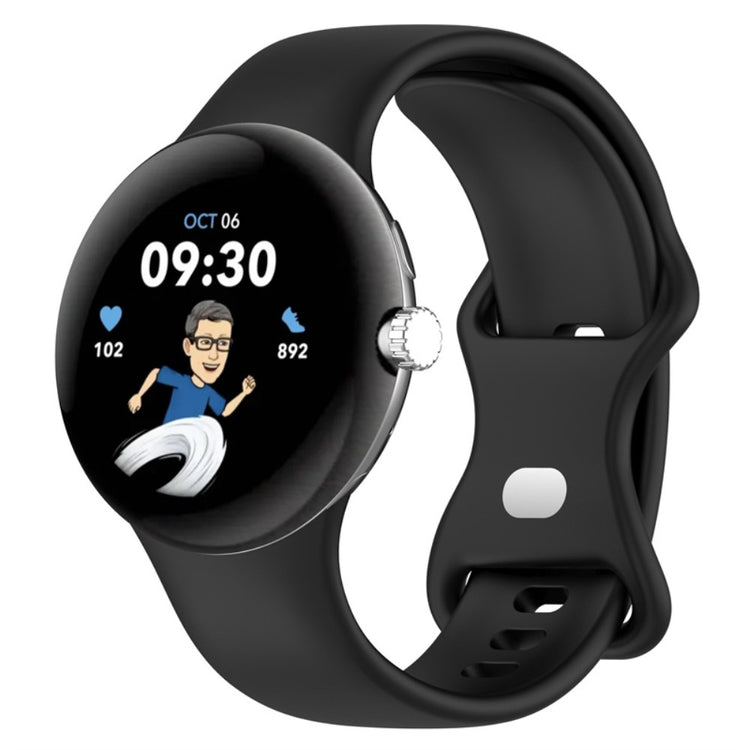Vildt slidstærk Google Pixel Watch Silikone Rem - Sort#serie_4