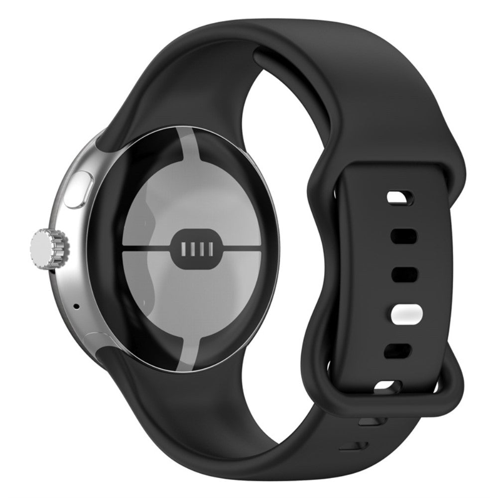 Super pænt Google Pixel Watch Silikone Rem - Sort#serie_4