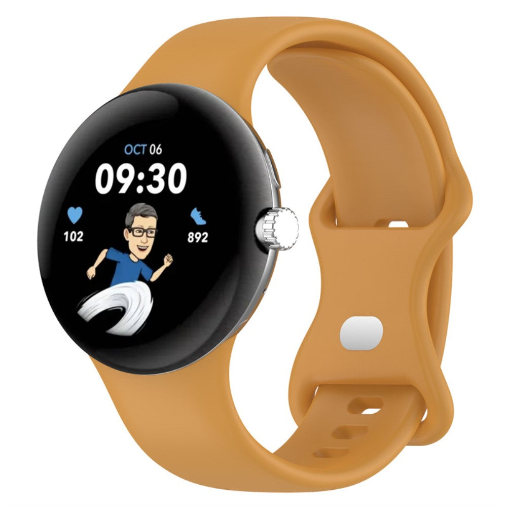 Vildt slidstærk Google Pixel Watch Silikone Rem - Gul#serie_7
