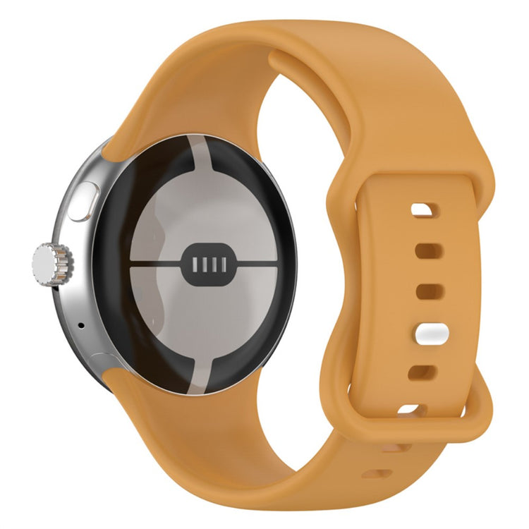 Super pænt Google Pixel Watch Silikone Rem - Gul#serie_7