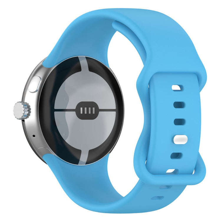 Super pænt Google Pixel Watch Silikone Rem - Blå#serie_8