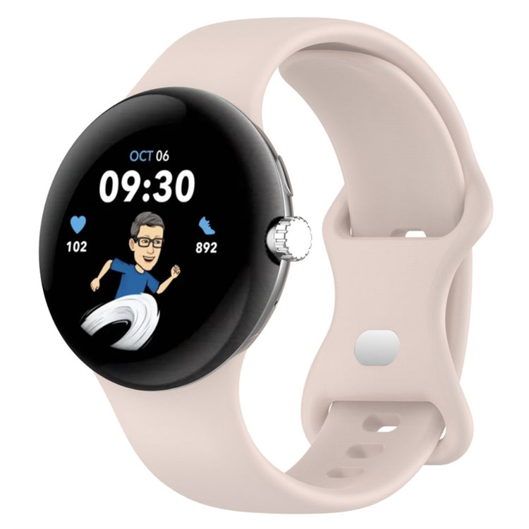 Vildt slidstærk Google Pixel Watch Silikone Rem - Pink#serie_9