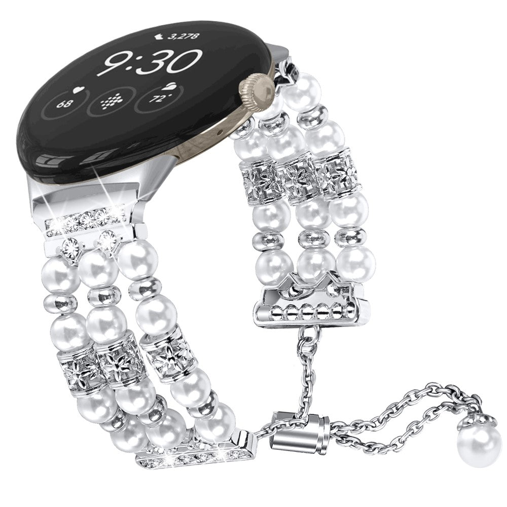 Super slidstærk Google Pixel Watch Plastik Rem - Sølv#serie_2