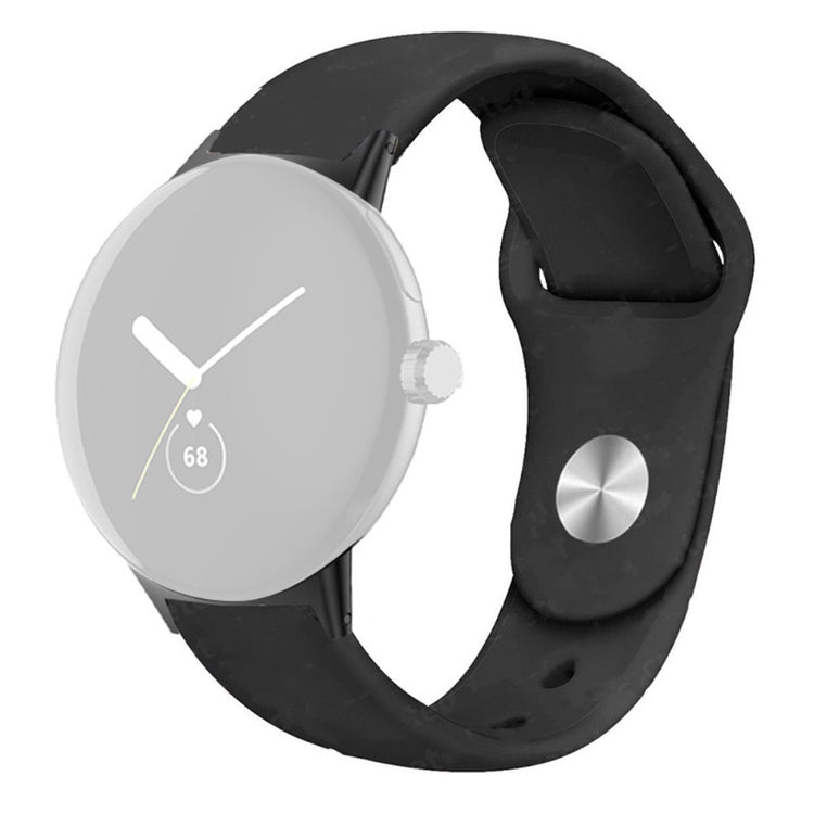 Helt vildt fint Google Pixel Watch Silikone Rem - Sort#serie_1