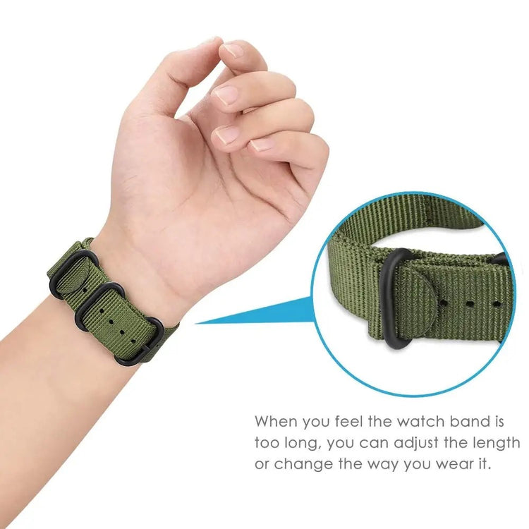 Rigtigt slidstærk Google Pixel Watch Nylon Rem - Orange#serie_5