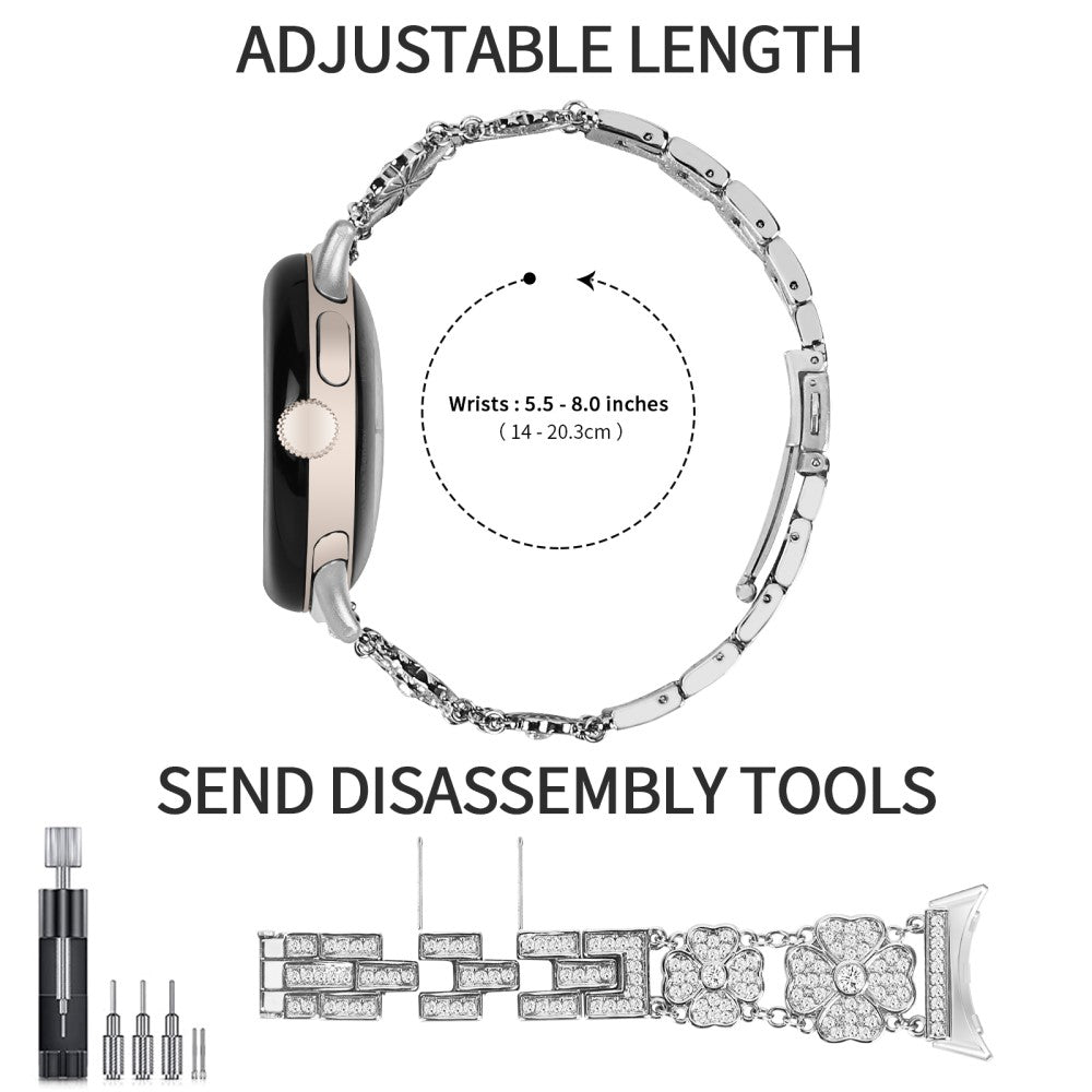 Rigtigt fed Google Pixel Watch  Rem - Sølv#serie_4