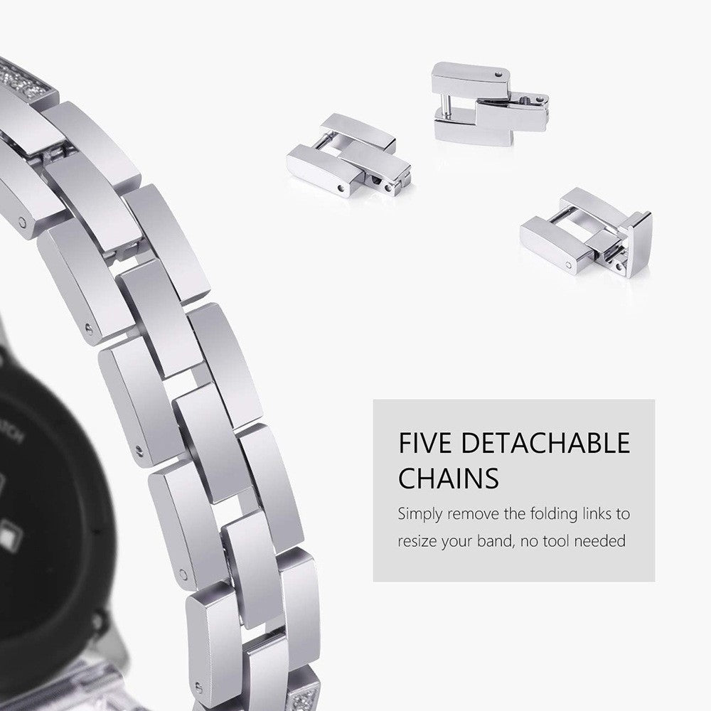 Rigtigt Skøn Metal Og Rhinsten Rem passer til Google Pixel Watch - Sølv#serie_1