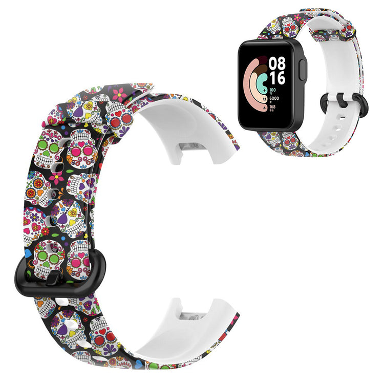 Xiaomi Mi Watch Lite / Redmi Watch pattern silicone watch band - Colorful Skull#serie_9