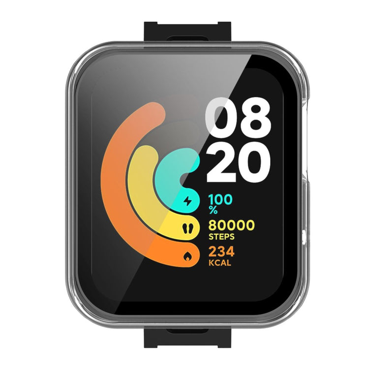 Super Fed Xiaomi Mi Watch Lite / Xiaomi Redmi Watch Cover med Skærmbeskytter i Plastik og Hærdet Glas - Gennemsigtig#serie_2