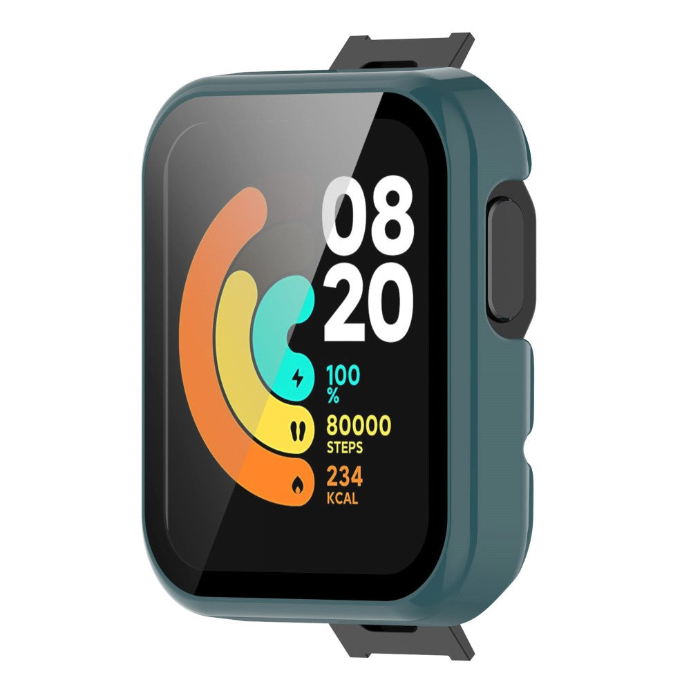 Super Fed Xiaomi Mi Watch Lite / Xiaomi Redmi Watch Cover med Skærmbeskytter i Plastik og Hærdet Glas - Grøn#serie_5