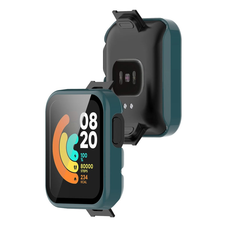 Super Fed Xiaomi Mi Watch Lite / Xiaomi Redmi Watch Cover med Skærmbeskytter i Plastik og Hærdet Glas - Grøn#serie_5