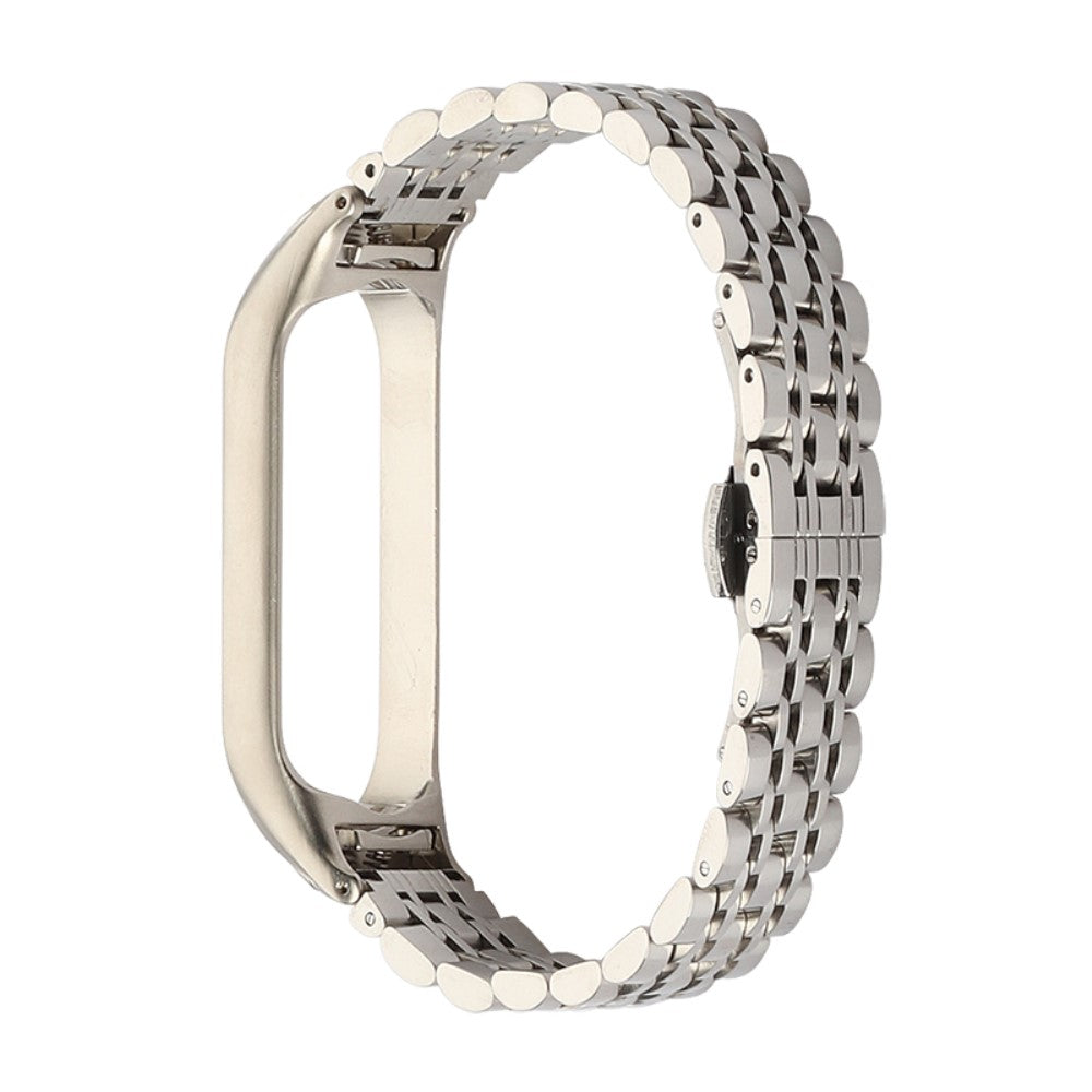 Smuk Xiaomi Mi Smart Band 6 / Xiaomi Mi Band 5 Metal Rem - Sølv#serie_1