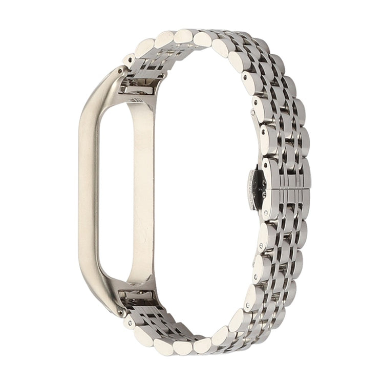 Smuk Xiaomi Mi Smart Band 6 / Xiaomi Mi Band 5 Metal Rem - Sølv#serie_1