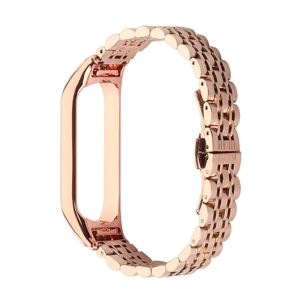Smuk Xiaomi Mi Smart Band 6 / Xiaomi Mi Band 5 Metal Rem - Pink#serie_2